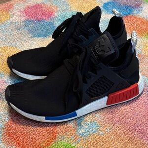 adidas Black, Red, and Blue Men's Sneakers